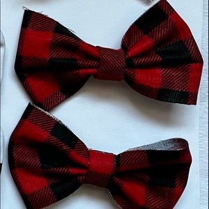 Buffalo Plaid Piggytail Bows